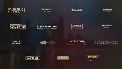 Modern Minimal Animated Titles and Lower Thirds Pack