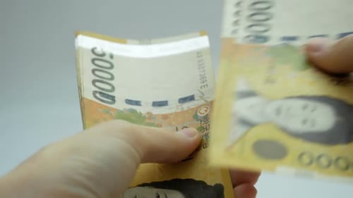 Counting Money South Korea