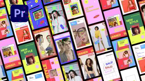 Vibrant Social Media Stories Pack with Dynamic Fashion Promotion Templates