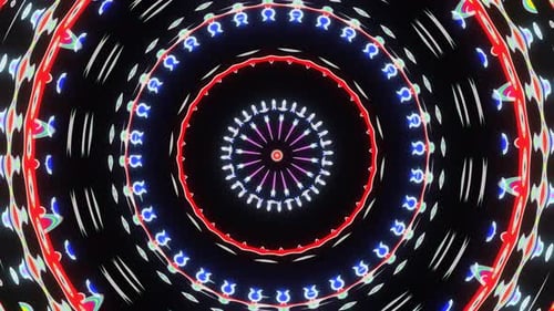 Boucle VJ d'animation abstraite rotative étincelante