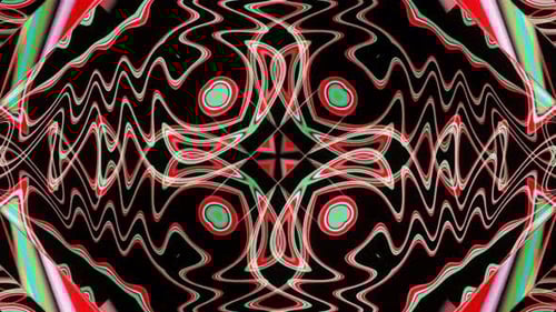 Pulsating Bright Abstraction for VJ Loop Visualizations