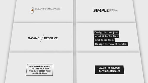 Clean Minimal Titles V.2
