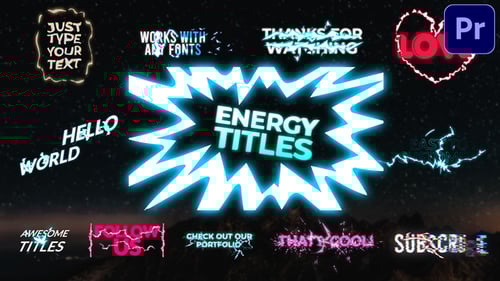 Energy Titles Pack | Premiere Pro MOGRT
