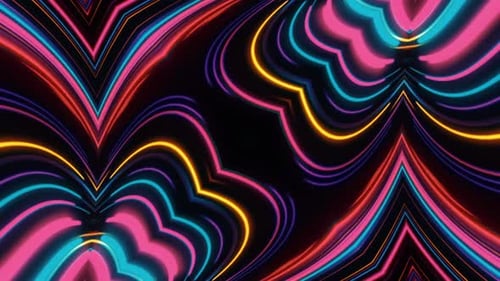 Bunte Neonanimation VJ