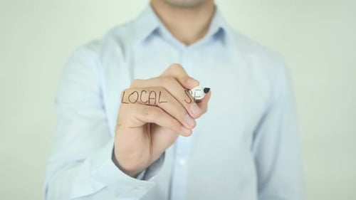Writing Local SEO on Glass Surface