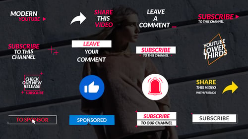 Youtube Lower Thirds || After Effects