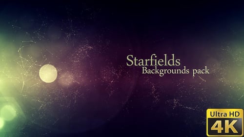 Animated Starfield Backgrounds with Abstract Glowing Particles