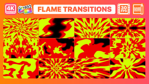 Dynamic 2D Flame Transitions Pack with Hand Drawn Fire Effects