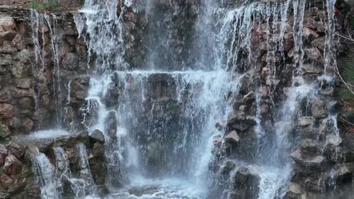 Artificial Waterfall Slow Motion