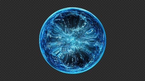 Blaue magische Sphäre