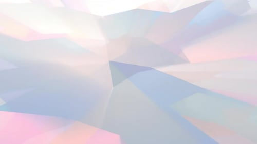 a dynamic background of randomly moving geometric shapes, made in a cool color key