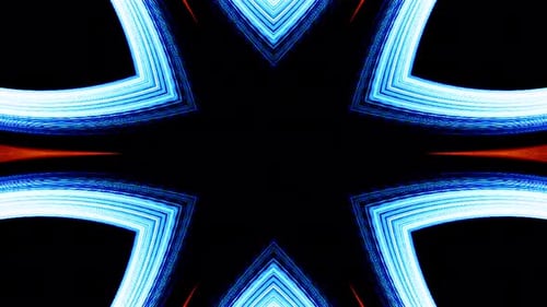 Dynamic Abstract Glowing Kaleidoscope Pattern Background Animation