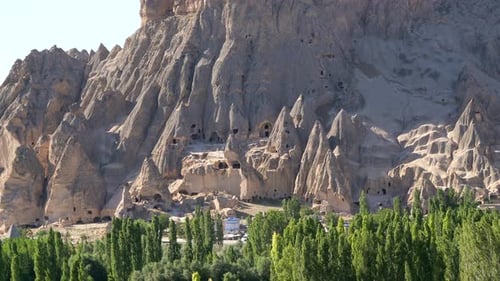 Historisches Selime-Kloster und Feenkamine Hoodoos im Ihlara-Tal, Aksaray, Türkei
