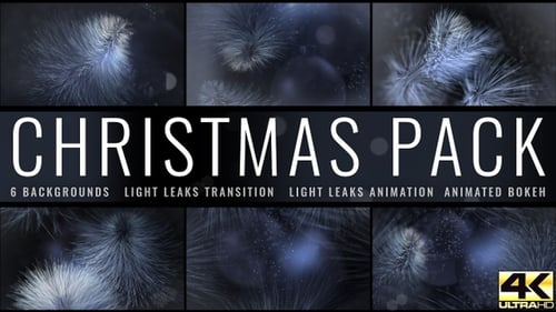Animated Winter Abstract Backgrounds, Light Leaks, and Bokeh