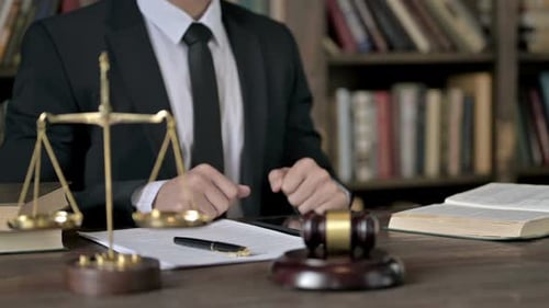 Close Up Shoot of Judge Hand Sign To Refuse Taking Money