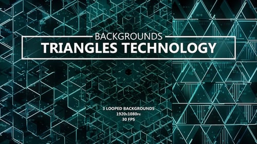 Fondos de tecnología de datos digitales de triángulos