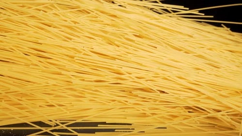 Close Up of Dry Angel Hair Pasta
