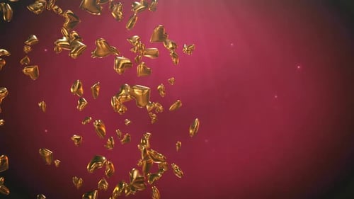 Golden Hearts Background