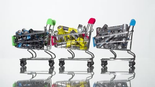 Batteries in Shopping Carts for Recycling