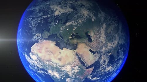 Realistic Earth Zoom Out Clouds Central Turkey