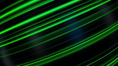 Green Glowing Futuristic Lines Abstract Background Loop