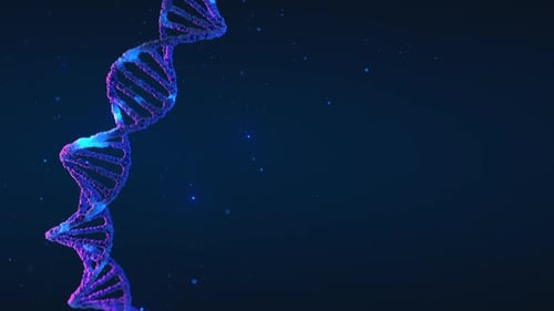 3D gerenderte Neon-DNA-Molekül-Animation