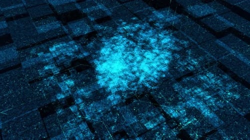 Leuchtende Animation mit Cloud-Speicher-Schild