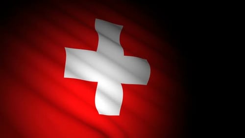 Waving Switzerland National Flag Animation