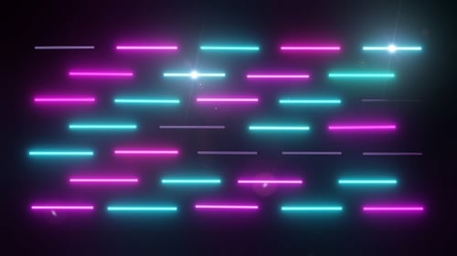 Dynamic Neon Light Bars Moving Grid Background