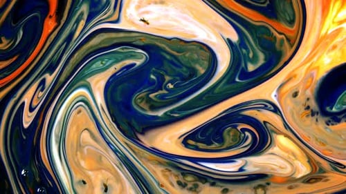Abstract Fluid Surface Swirling Colors