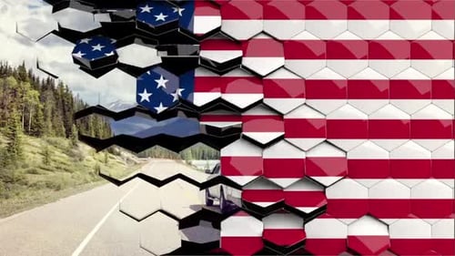 Geometric Hexagon Tile Logo Reveal