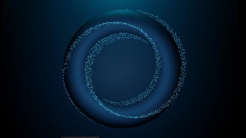 Blue Animated Circle Abstract Background