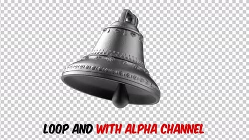 Animated Silver Metallic Decorative Bell Ringing Loop