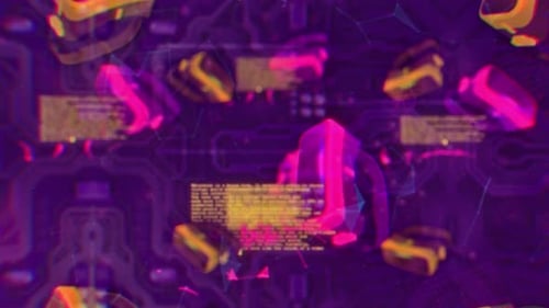 Futuristic Metaverse VR Headsets with Abstract Digital Technology Background