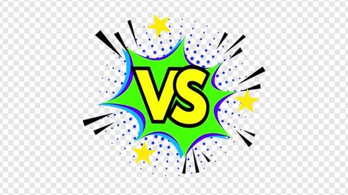 Comic Style VS Versus Text Burst Animation