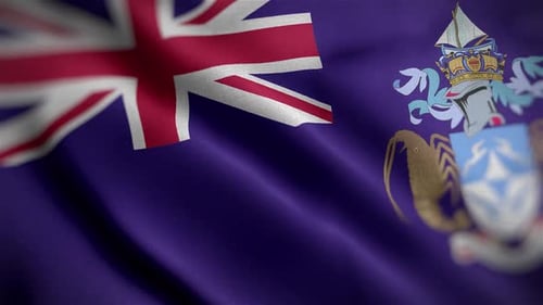 Realistic National Flag Waving Seamless Loop