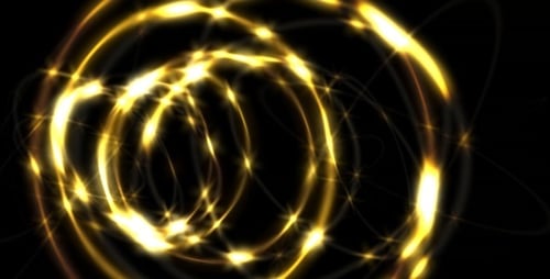 Golden Light Rings Abstract Animation