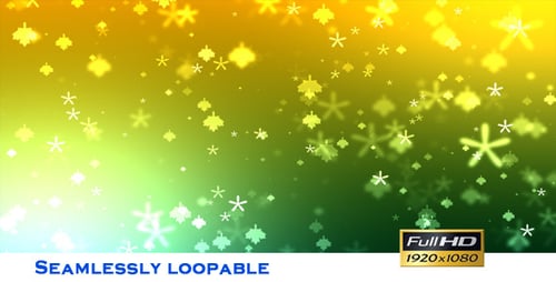 Colorful Decorative Falling Shapes and Particles Loop