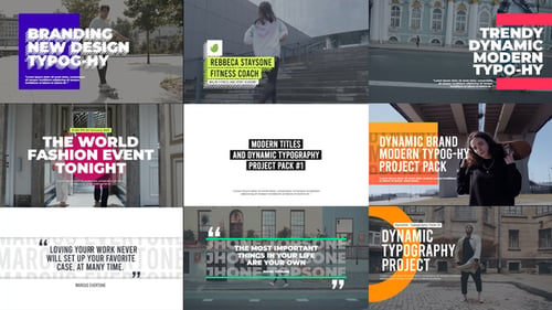 Dynamic Kinetic Typography, Titles ft. clean & kinetic - Envato