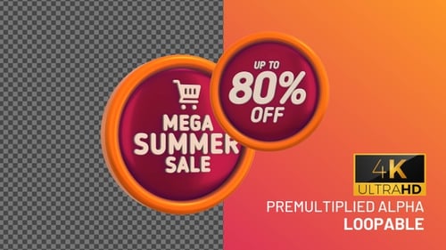 Summer Sale Up To 80 Percent Off Bage Looping with Alpha Channel