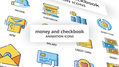 Animated Finance Icons for Banking and Business Concepts
