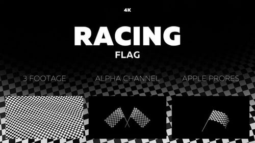 Animated Checkered Racing Flag Overlay Pack
