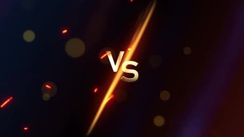 Dynamic VS Versus Title with Glowing Energy Line