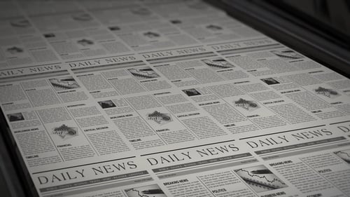 Animated Daily News Newspaper Printing Press Background