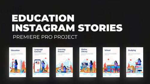 Flat Design Educational Social Media Stories
