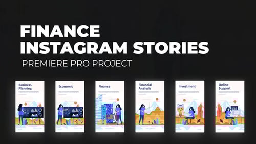 Clean Animated Business & Finance Instagram Stories