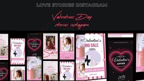 Animated Valentine's Day Sales Instagram Stories
