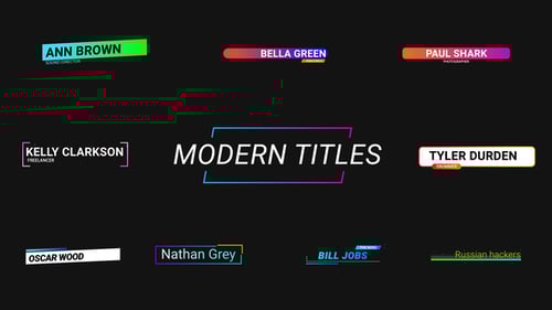 Dynamic Modern Lower Thirds with Gradient Color Accents