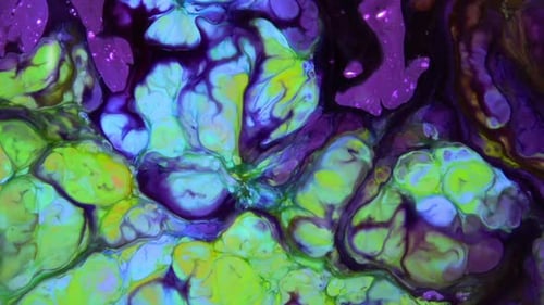 Vibrant Fluid Art, Swirling Colors, Abstract Background