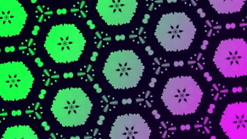 Abstract Geometric Pattern Loop with Neon Gradient Colors